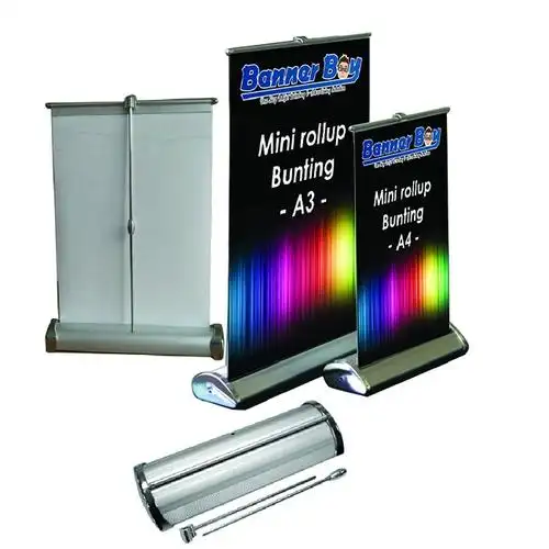 	Mini banners enrollables personalizados con logo