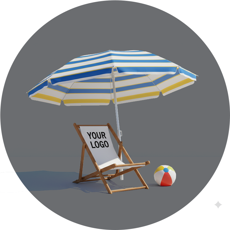 	Tumbonas con logo