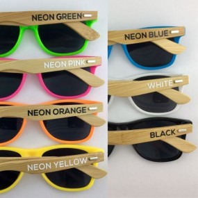 Gafas de Sol Personalizadas con Patillas de Bambú y Pro...